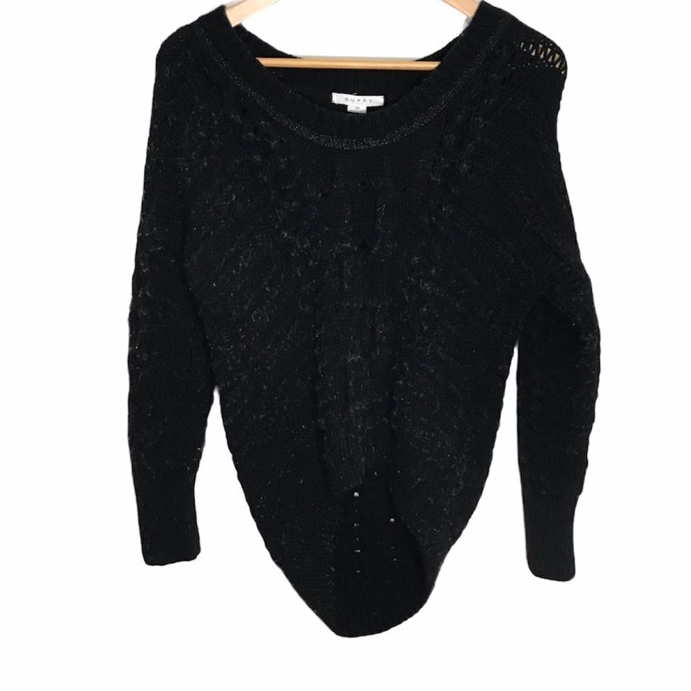 Duffy Wool & Cashmere Black Sweater
